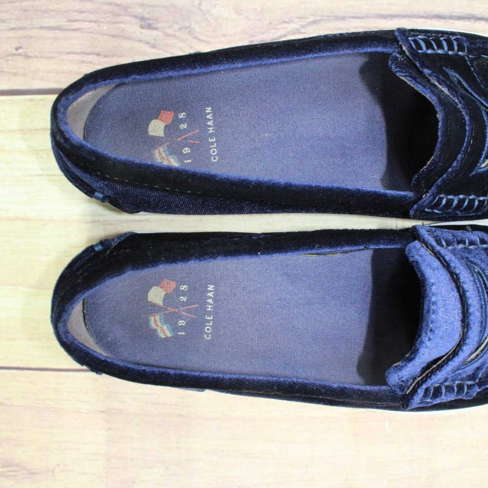 Cole Haan Nantucket Blue Velvet Slip-on Driving Loafers Flat Shoes Size 6.5 B - Picture 7 of 9